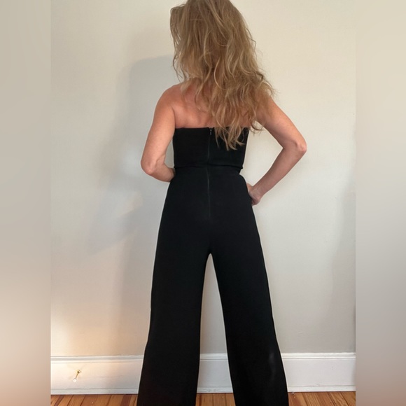 Alexis strapless wide leg skirt overlay style jumpsuit - Picture 5 of 13